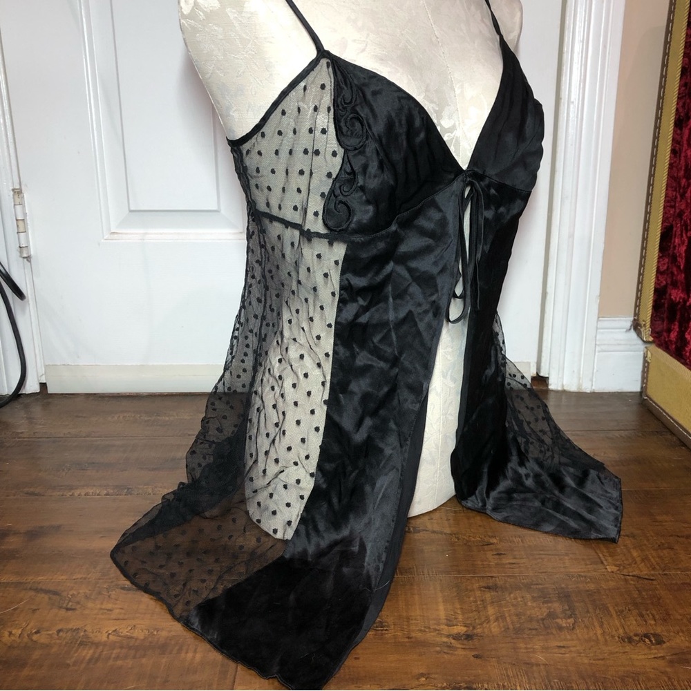 Victoria’s Secret Polka Dot Mesh Sheer Split Flyaway Lingerie